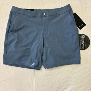 lululemon athletica Blue Men's Flat Front Shorts